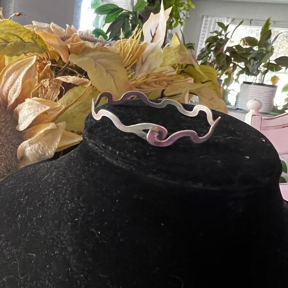 Sterling Silver Artist Made Bangle Bracelet - Picture 6 of 7